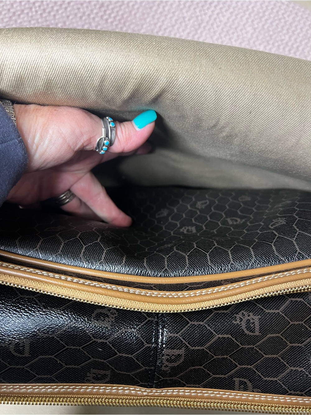 Vintage Christian Dior Travel Luggage Bag RARE - Picture 8 of 17